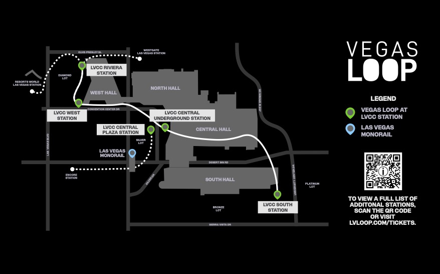 Vegas Loop Monorail QR Map 2026