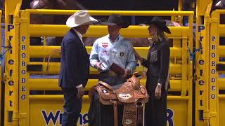 The 2025 #WranglerNFR Round 10 – Steer Wrestling Average Champion: Tucker Allen